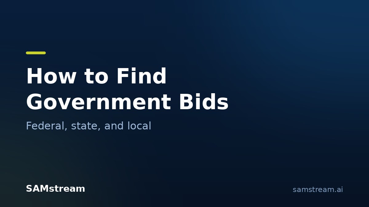 How to find government bids: federal, state, and local